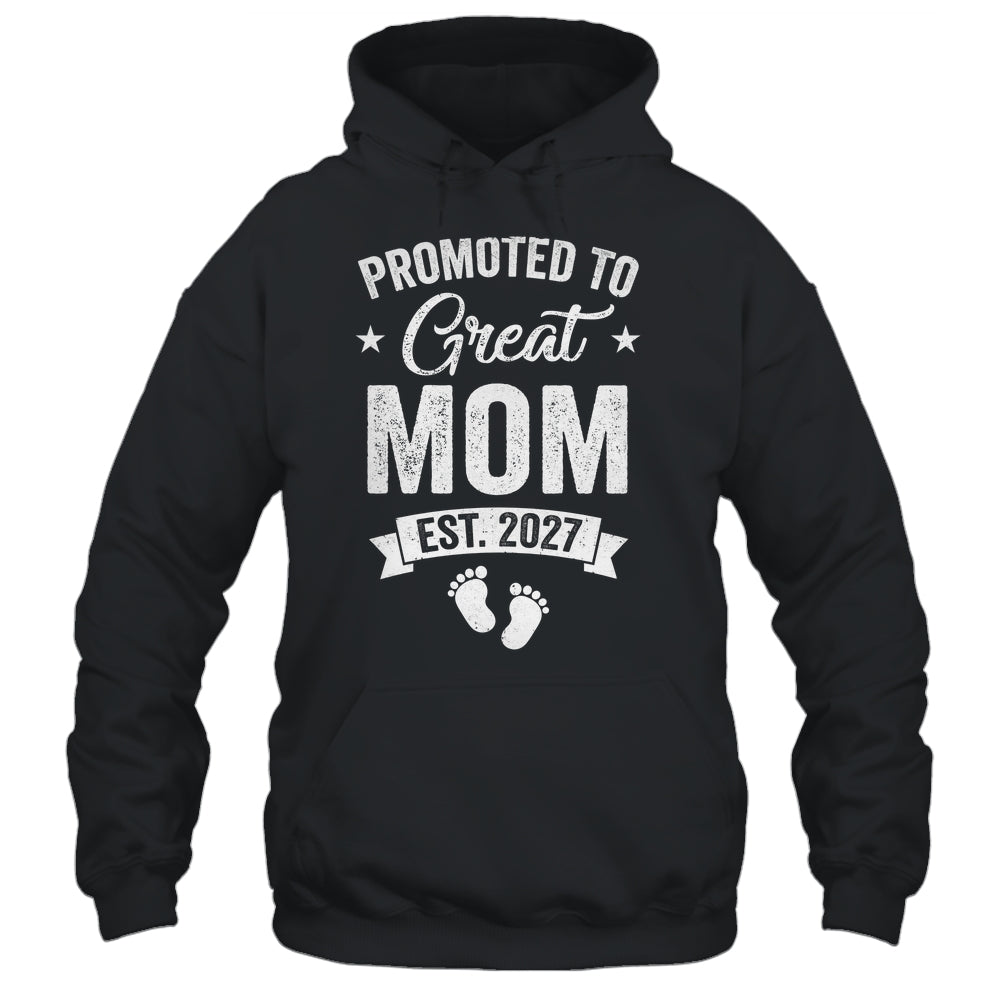 Promoted To Great Mom Est 2027 Pregnancy Announcement Shirt & Tank Top | teecentury