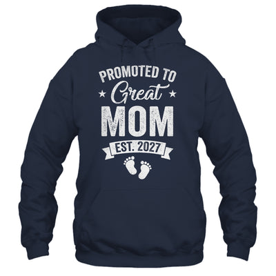 Promoted To Great Mom Est 2027 Pregnancy Announcement Shirt & Tank Top | teecentury