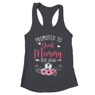Promoted To Great Mommy Est 2024 Mothers Day Shirt & Tank Top | teecentury