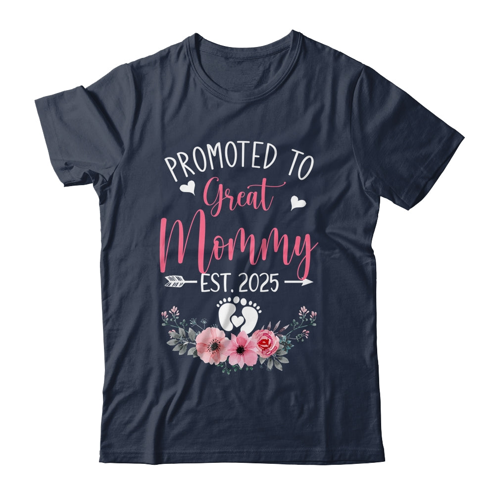 Promoted To Great Mommy Est 2025 Mothers Day Shirt & Tank Top | teecentury