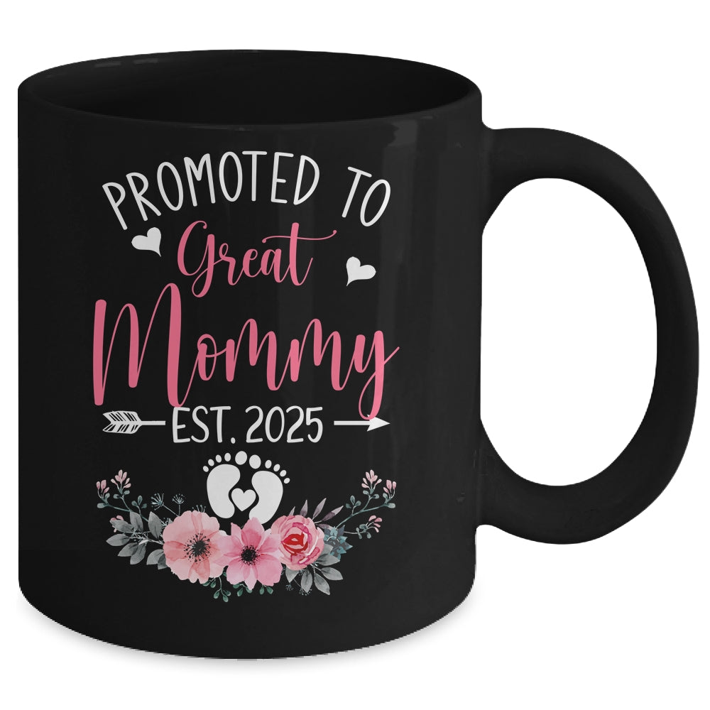 Promoted To Great Mommy Est 2025 Mothers Day Mug | teecentury