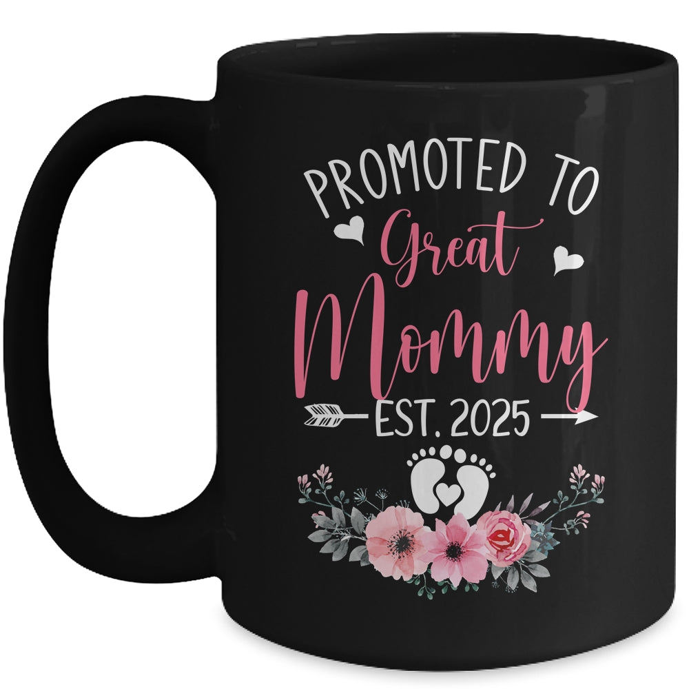 Promoted To Great Mommy Est 2025 Mothers Day Mug | teecentury