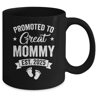 Promoted To Great Mommy Est 2025 Pregnancy Announcement Mug | teecentury