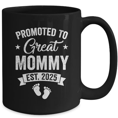 Promoted To Great Mommy Est 2025 Pregnancy Announcement Mug | teecentury