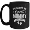 Promoted To Great Mommy Est 2025 Pregnancy Announcement Mug | teecentury