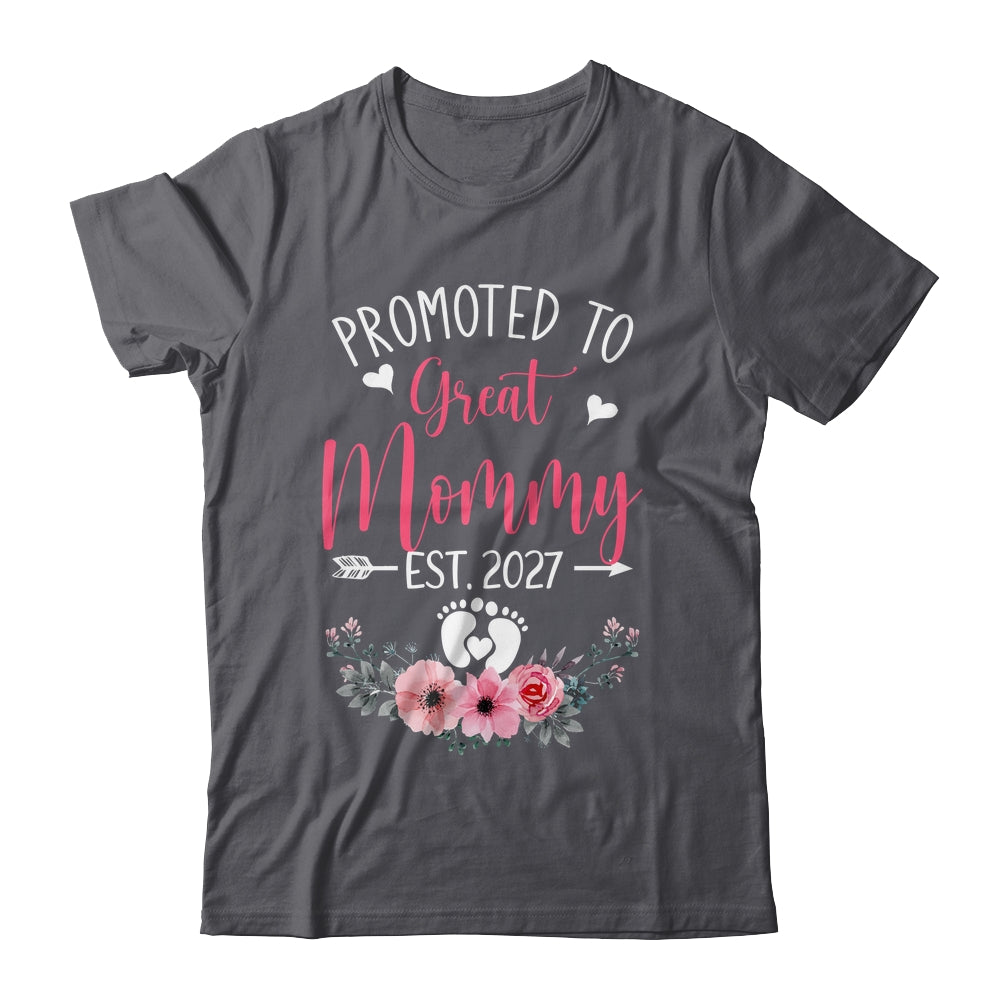 Promoted To Great Mommy Est 2027 Mothers Day Shirt & Tank Top | teecentury