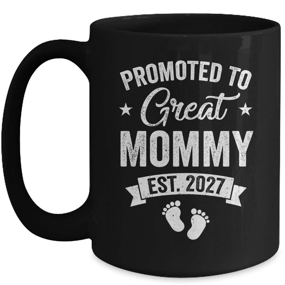 Promoted To Great Mommy Est 2027 Pregnancy Announcement Mug | teecentury