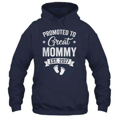 Promoted To Great Mommy Est 2027 Pregnancy Announcement Shirt & Tank Top | teecentury
