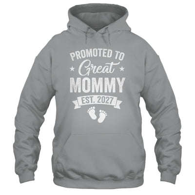Promoted To Great Mommy Est 2027 Pregnancy Announcement Shirt & Tank Top | teecentury