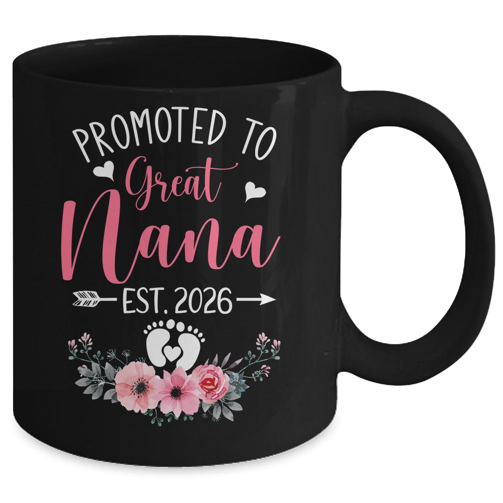 Promoted To Great Nana Est 2026 Mothers Day Mug | teecentury