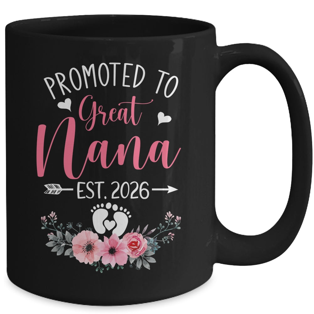 Promoted To Great Nana Est 2026 Mothers Day Mug | teecentury