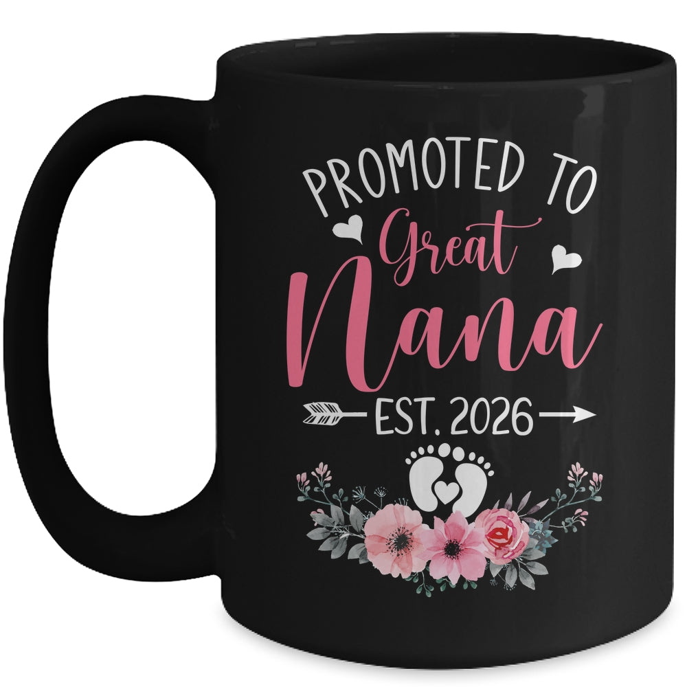 Promoted To Great Nana Est 2026 Mothers Day Mug | teecentury