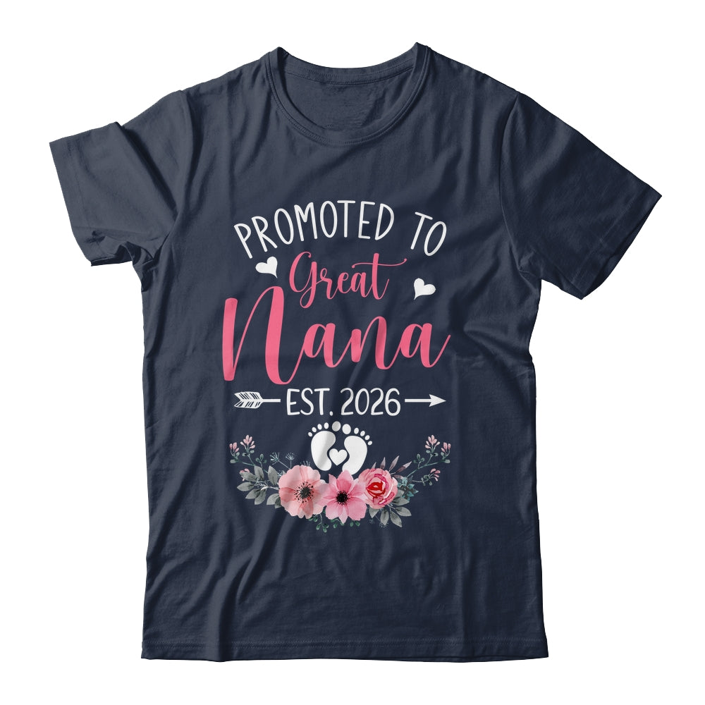 Promoted To Great Nana Est 2026 Mothers Day Shirt & Tank Top | teecentury