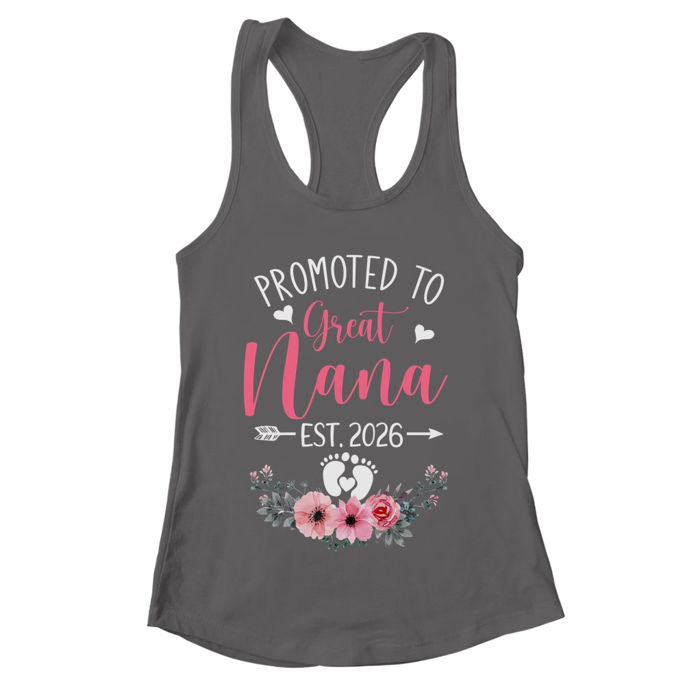 Promoted To Great Nana Est 2026 Mothers Day Shirt & Tank Top | teecentury