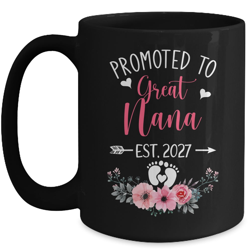 Promoted To Great Nana Est 2027 Mothers Day Mug | teecentury