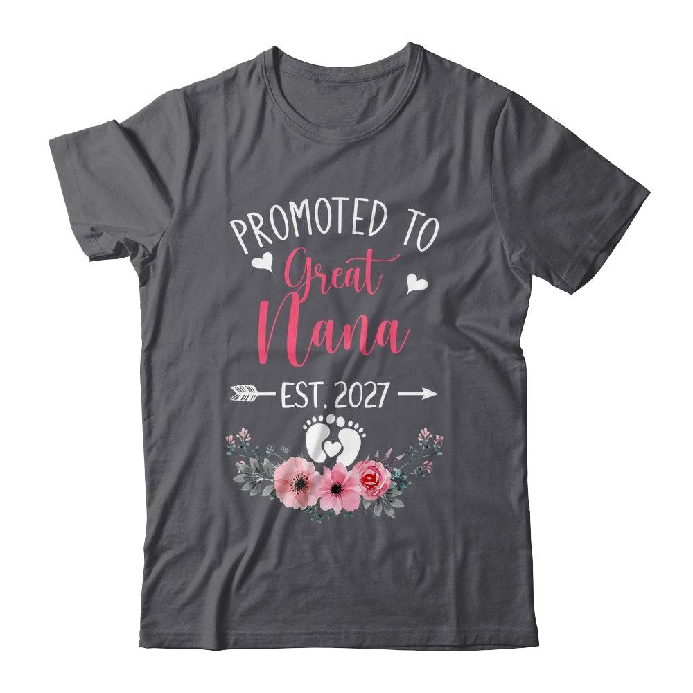 Promoted To Great Nana Est 2027 Mothers Day Shirt & Tank Top | teecentury