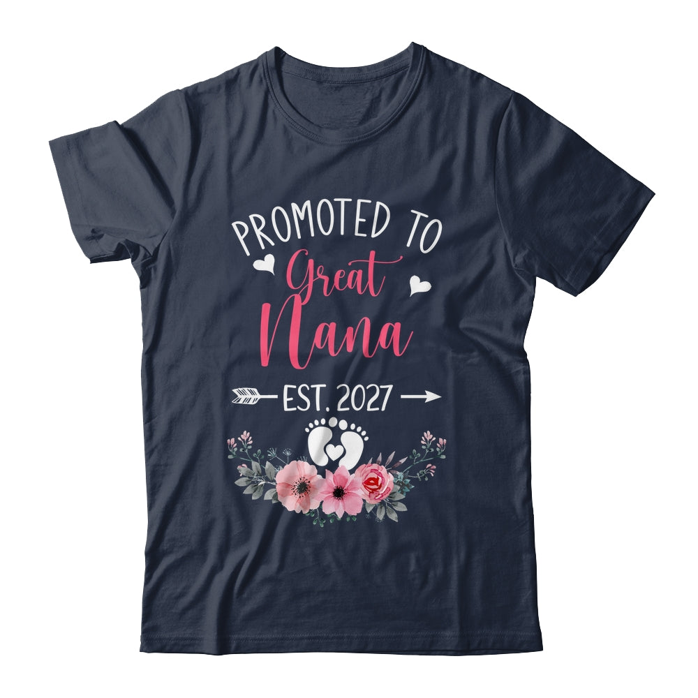 Promoted To Great Nana Est 2027 Mothers Day Shirt & Tank Top | teecentury