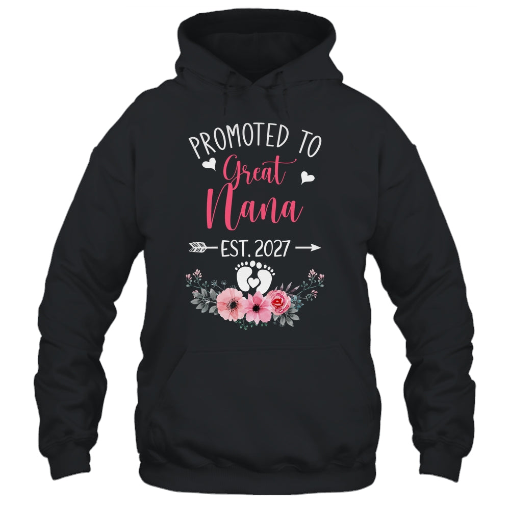 Promoted To Great Nana Est 2027 Mothers Day Shirt & Tank Top | teecentury
