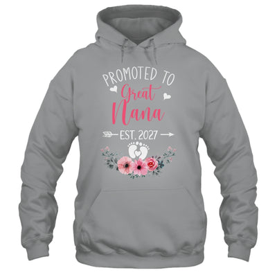 Promoted To Great Nana Est 2027 Mothers Day Shirt & Tank Top | teecentury