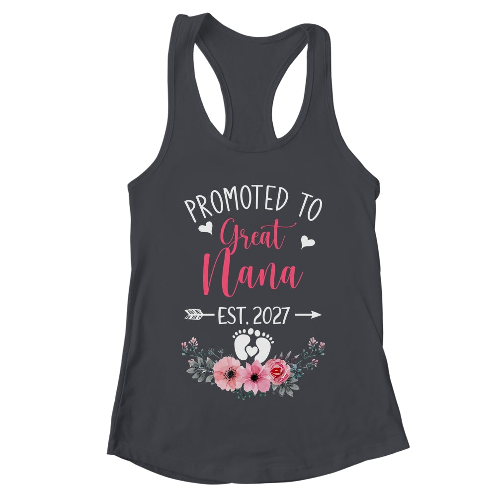 Promoted To Great Nana Est 2027 Mothers Day Shirt & Tank Top | teecentury
