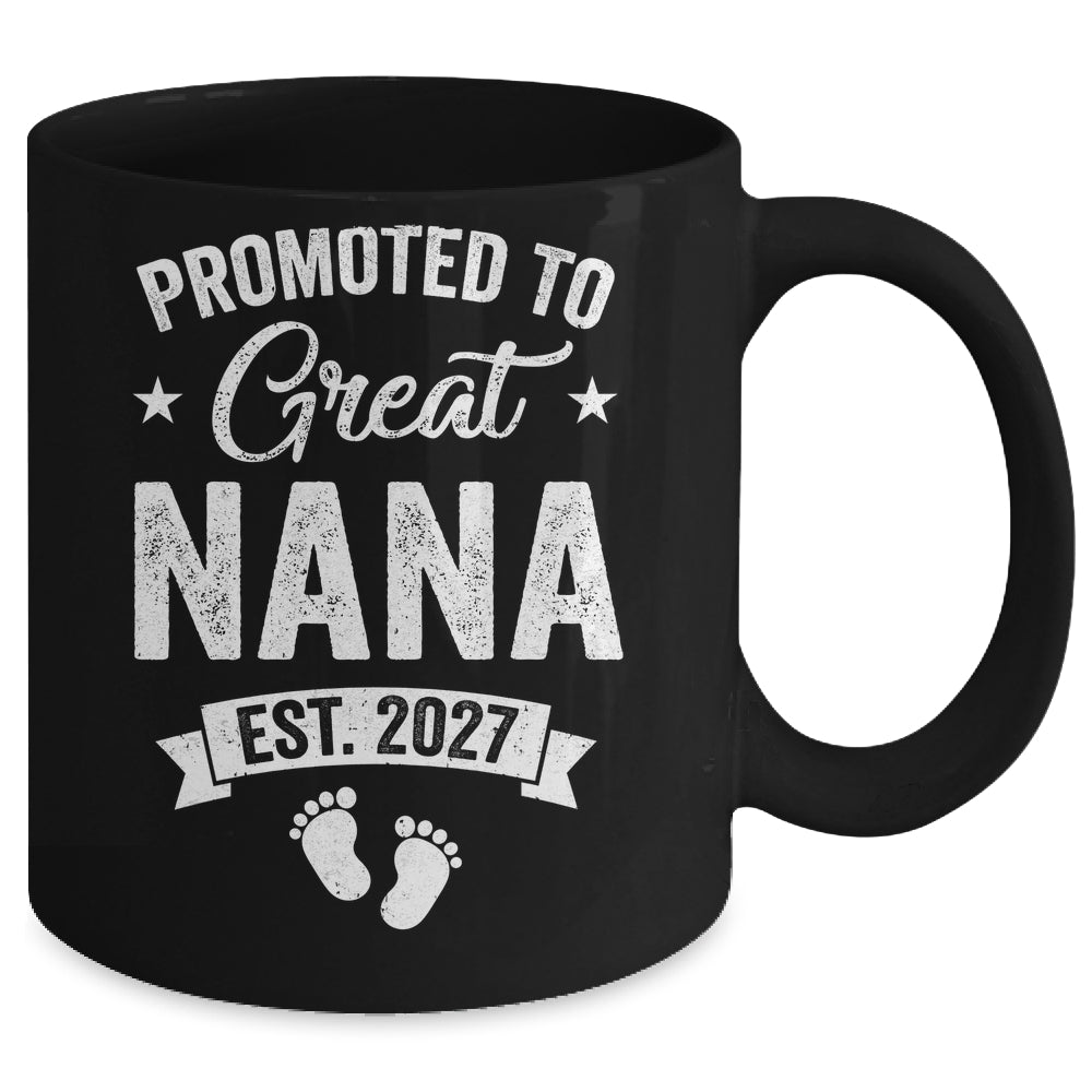 Promoted To Great Nana Est 2027 Pregnancy Announcement Mug | teecentury