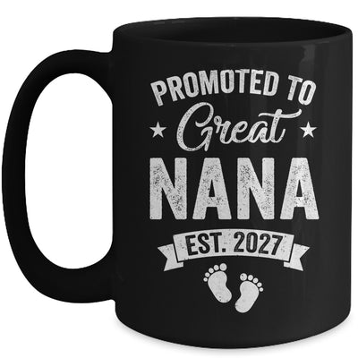 Promoted To Great Nana Est 2027 Pregnancy Announcement Mug | teecentury