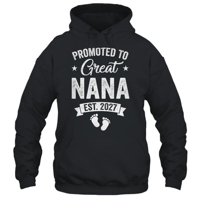 Promoted To Great Nana Est 2027 Pregnancy Announcement Shirt & Tank Top | teecentury