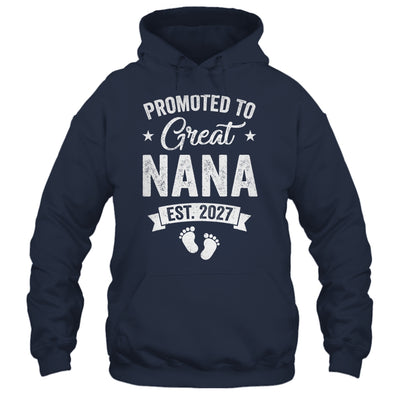 Promoted To Great Nana Est 2027 Pregnancy Announcement Shirt & Tank Top | teecentury