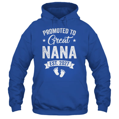 Promoted To Great Nana Est 2027 Pregnancy Announcement Shirt & Tank Top | teecentury
