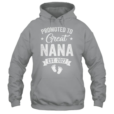Promoted To Great Nana Est 2027 Pregnancy Announcement Shirt & Tank Top | teecentury