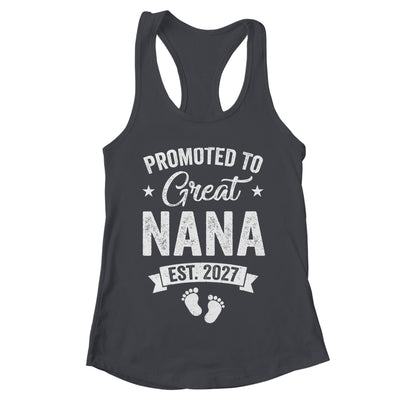 Promoted To Great Nana Est 2027 Pregnancy Announcement Shirt & Tank Top | teecentury