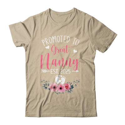 Promoted To Great Nanny Est 2025 Mothers Day Shirt & Tank Top | teecentury