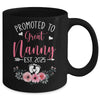 Promoted To Great Nanny Est 2025 Mothers Day Mug | teecentury