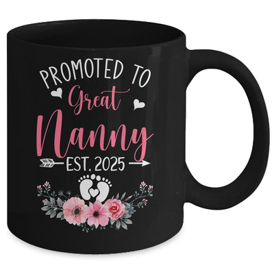 Promoted To Great Nanny Est 2025 Mothers Day Mug | teecentury