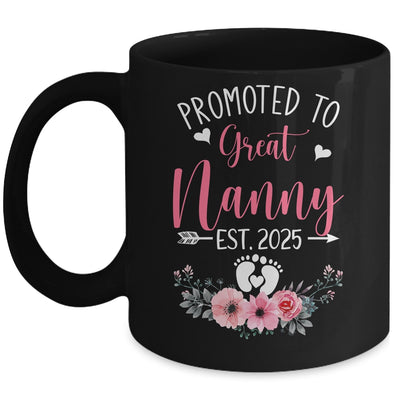 Promoted To Great Nanny Est 2025 Mothers Day Mug | teecentury