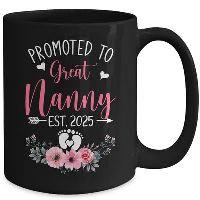 Promoted To Great Nanny Est 2025 Mothers Day Mug | teecentury