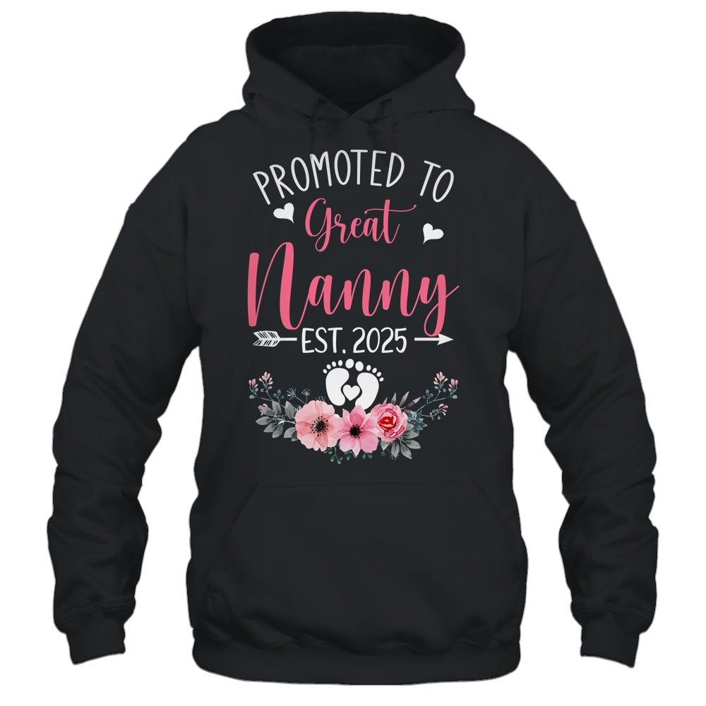 Promoted To Great Nanny Est 2025 Mothers Day Shirt & Tank Top | teecentury