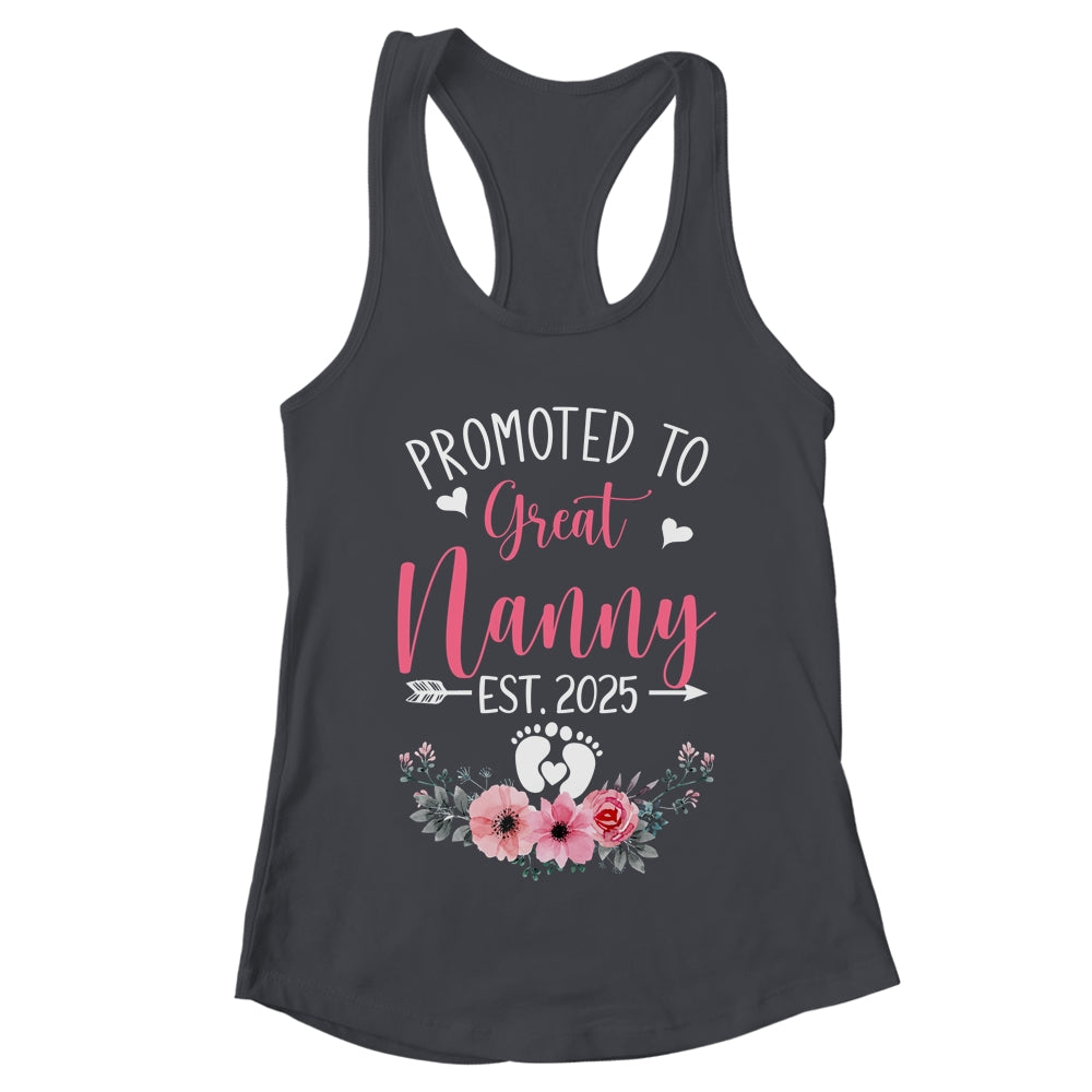 Promoted To Great Nanny Est 2025 Mothers Day Shirt & Tank Top | teecentury