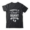 Promoted To Great Nanny Est 2025 Pregnancy Announcement Shirt & Tank Top | teecentury