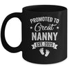 Promoted To Great Nanny Est 2025 Pregnancy Announcement Mug | teecentury