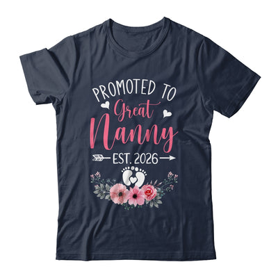 Promoted To Great Nanny Est 2026 Mothers Day Shirt & Tank Top | teecentury