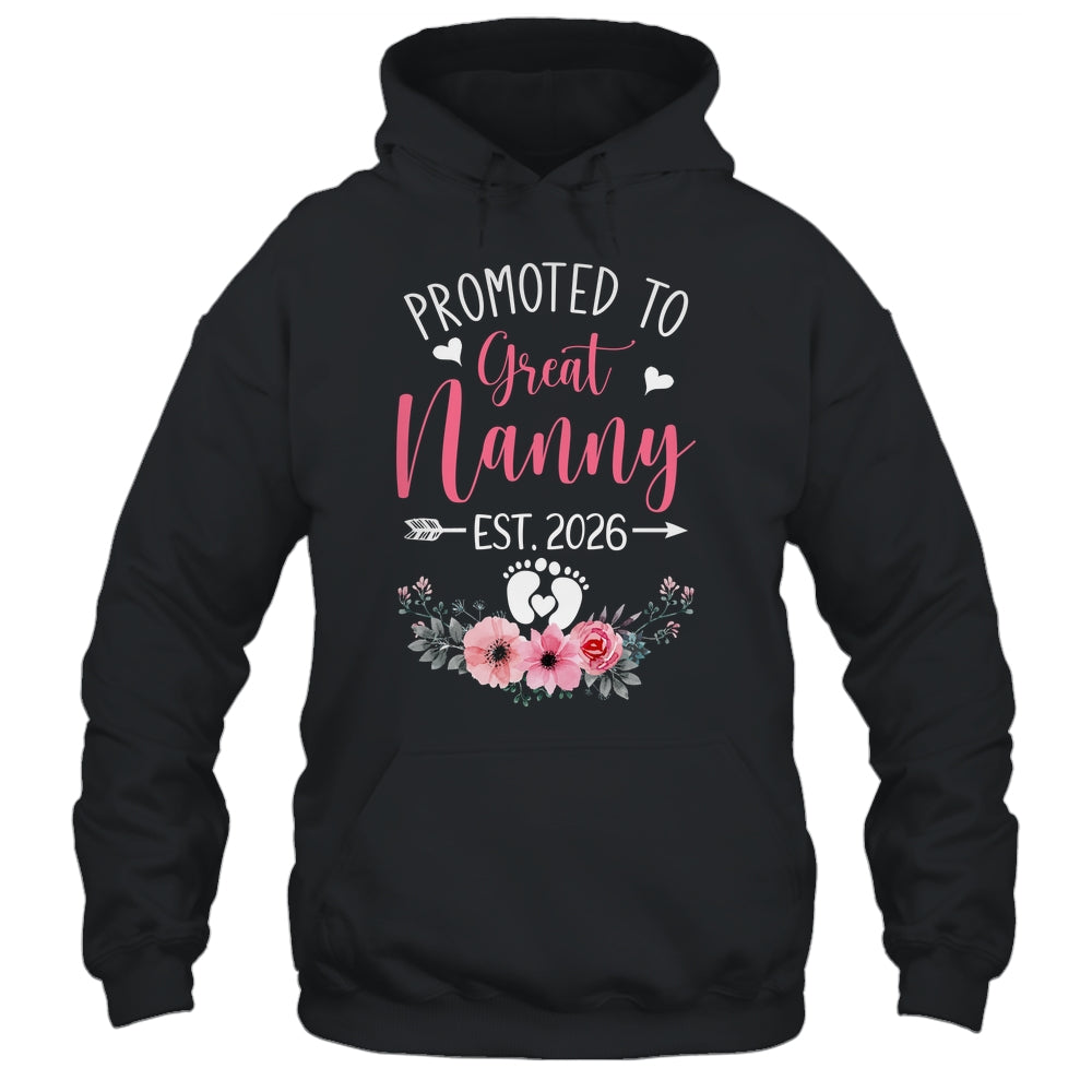 Promoted To Great Nanny Est 2026 Mothers Day Shirt & Tank Top | teecentury