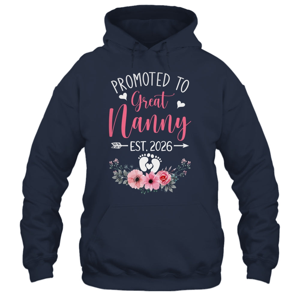 Promoted To Great Nanny Est 2026 Mothers Day Shirt & Tank Top | teecentury