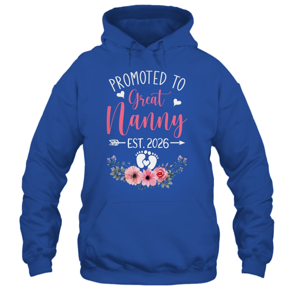 Promoted To Great Nanny Est 2026 Mothers Day Shirt & Tank Top | teecentury