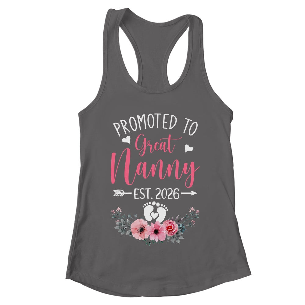 Promoted To Great Nanny Est 2026 Mothers Day Shirt & Tank Top | teecentury