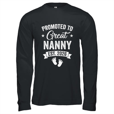Promoted To Great Nanny Est 2026 Pregnancy Announcement Shirt & Hoodie | teecentury