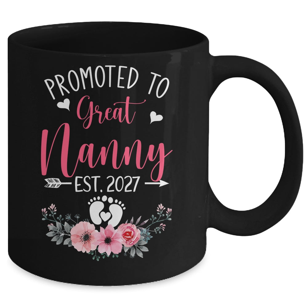 Promoted To Great Nanny Est 2027 Mothers Day Mug | teecentury