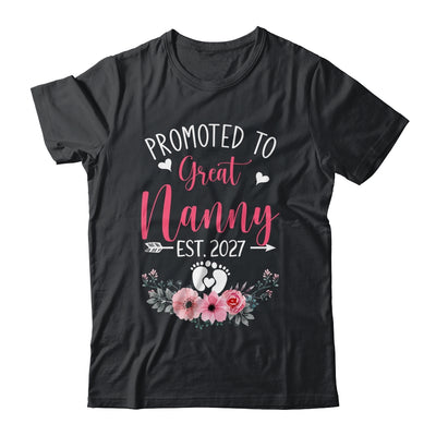 Promoted To Great Nanny Est 2027 Mothers Day Shirt & Tank Top | teecentury