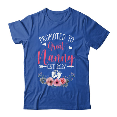 Promoted To Great Nanny Est 2027 Mothers Day Shirt & Tank Top | teecentury