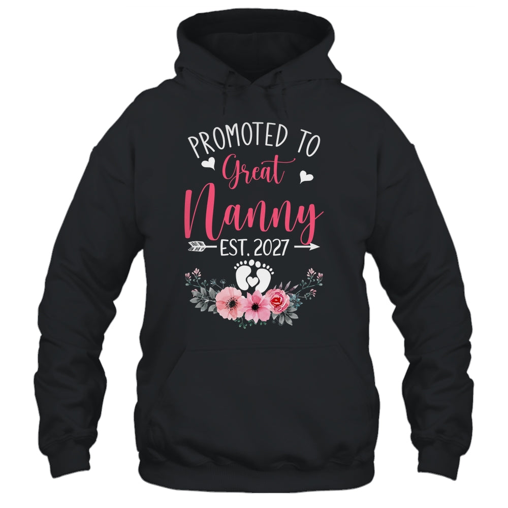 Promoted To Great Nanny Est 2027 Mothers Day Shirt & Tank Top | teecentury